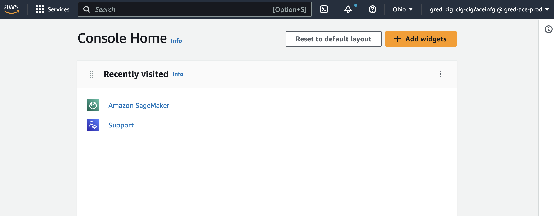 Logged in to AWS Prod